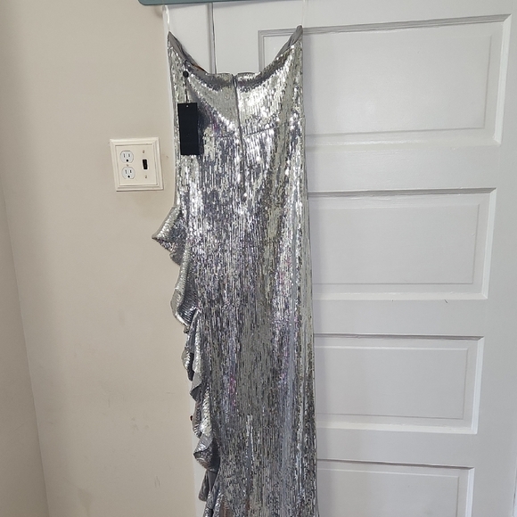 Fashion Nova Metallic Strapless Dress - Picture 3 of 7